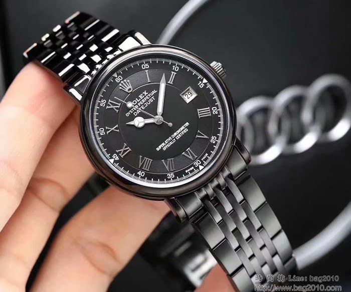 ROLEX勞力士 最新經典羅馬字面 男裝鋼帶 進口全自動機械 男士腕表 30米防水  wssb4761